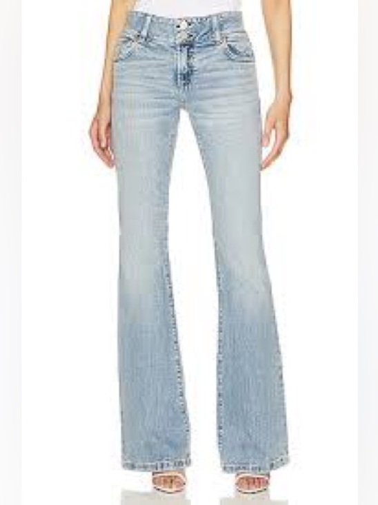 Alice + Olivia Denim - Alice + Olivia Stacey Low Rise Bell Bottom Jean in Bay Blue size 31